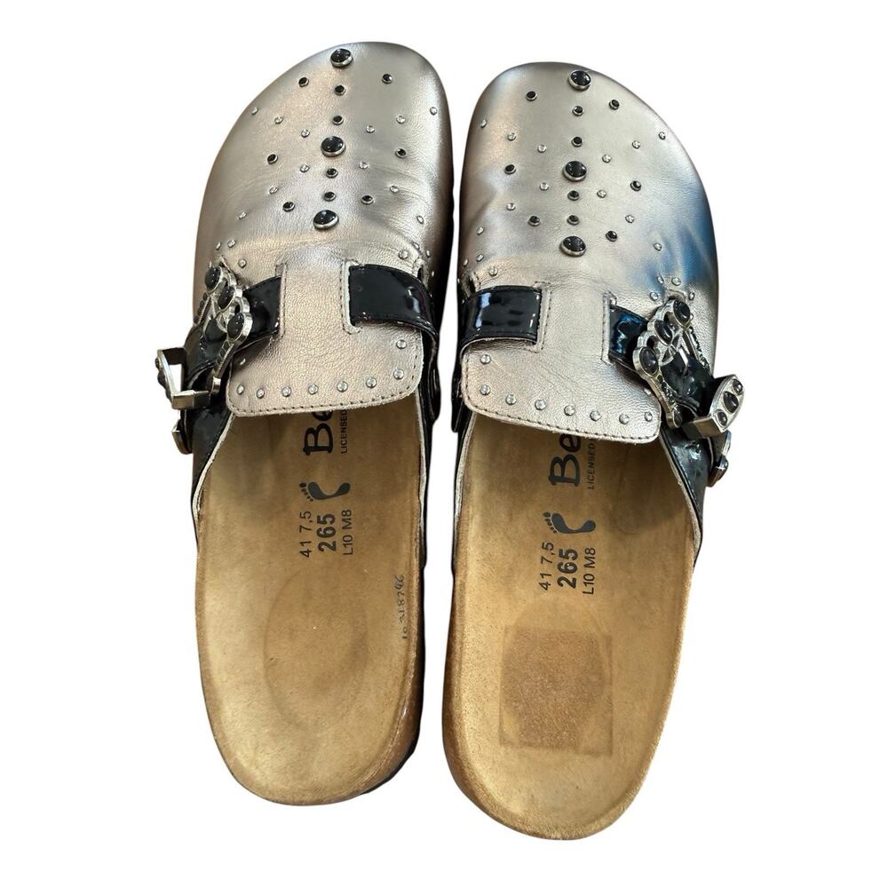 Birkenstock Betula Rocko, Pewter Studded Clog Sandals 41, US 10 M8 EUC Western - Picture 2 of 8